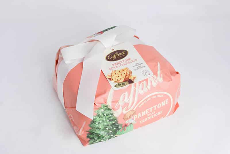 Caffarel panettone pesca e cioccolato